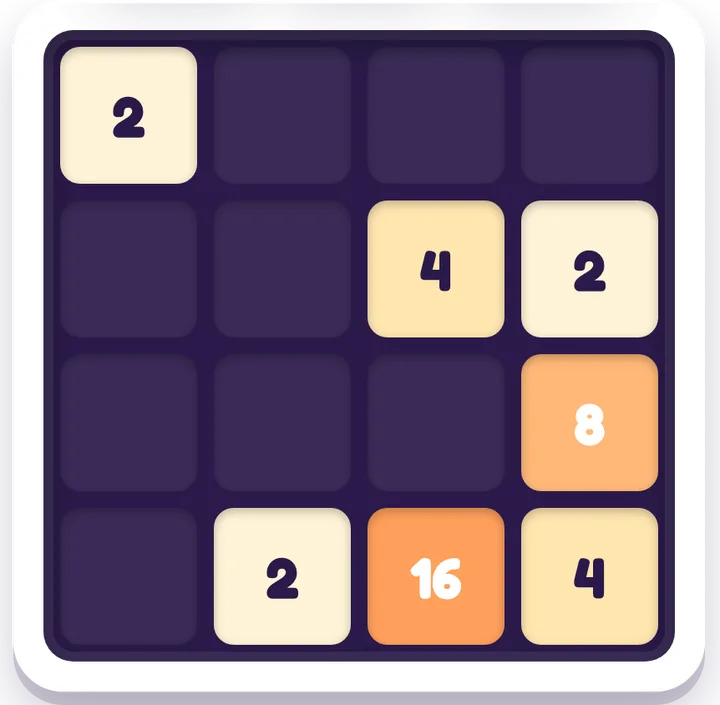 2048 game board