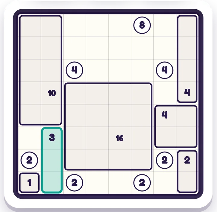 Box Split game board