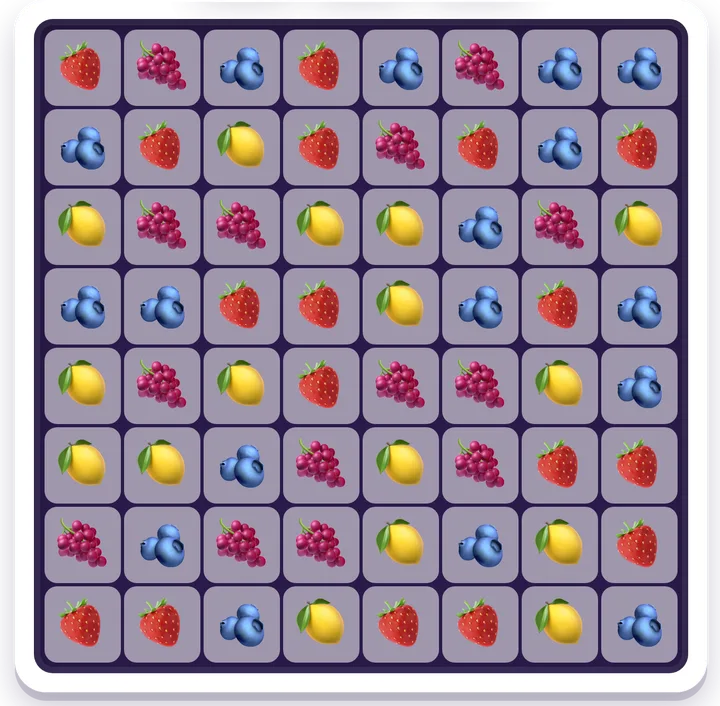 Candy Match game board