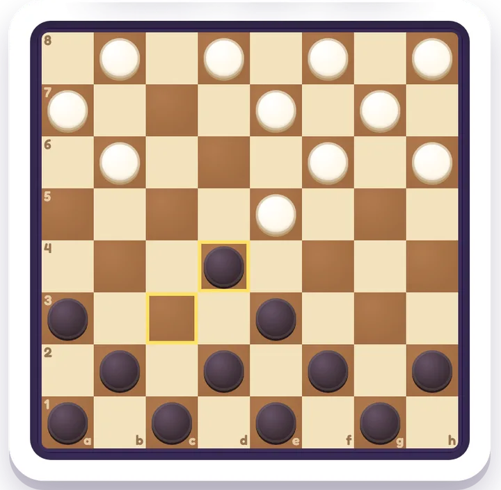 Checkers game board