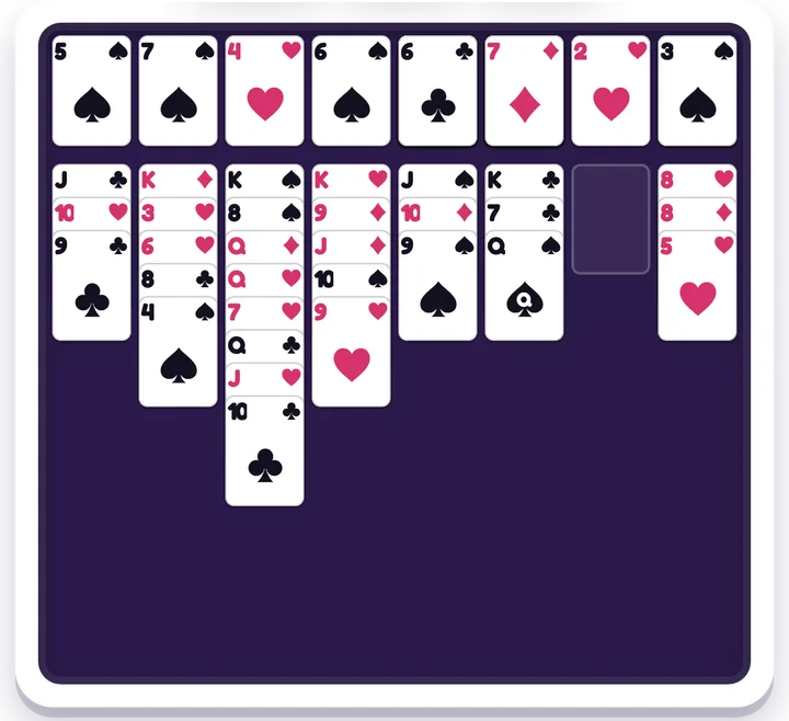 FreeCell game board