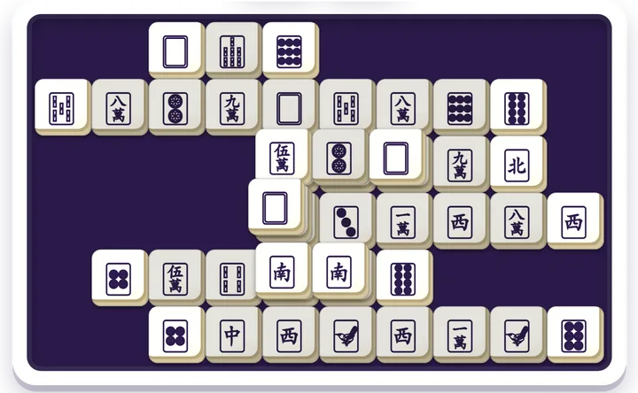 Mahjong Solitaire game board