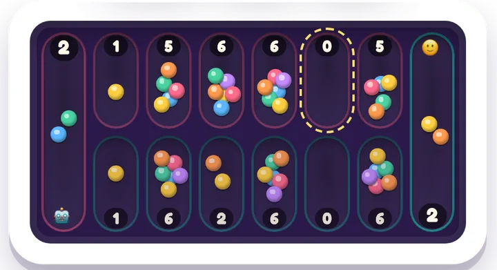 Mancala game board