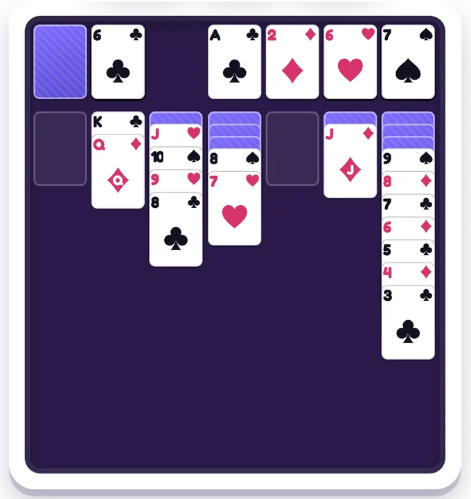 Solitaire game board